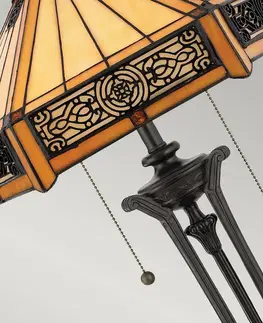 Stolové lampy QUOIZEL Stolová lampa Indus v štýle Tiffany