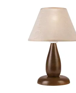 Lampy  Stolná lampa PERA 1xE27/60W/230V tmavohnedá/buk 