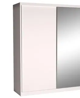Šatníkové skrine Skriňa Maciej 208 zrkadlo biela
