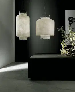 Závesné svietidlá Karman Karman Kimono – biele závesné LED svietidlo 50 cm