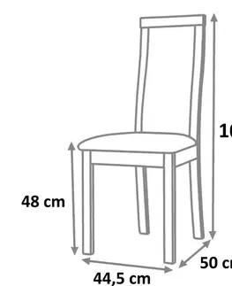Stoličky Drevená stolička, čerešňa/látka béžová, BONA NEW