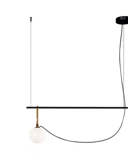 Závesné svietidlá Artemide Závesná lampa Artemide nh S2 14 90,5cm guľa Ø 14cm