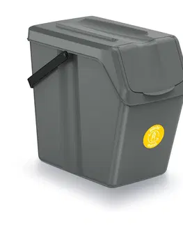 Odpadkové koše NABBI ISWB25S4 odpadkový kôš na triedený odpad (4 ks) 25 l sivý kameň