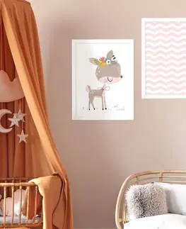 Obrazy do detskej izby Obraz do detskej izby - Maľovaná srnka