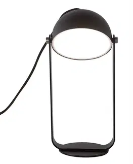 Lampy na nočný stolík Viokef Stolná LED lampa Hemi otočné tienidlo čierne