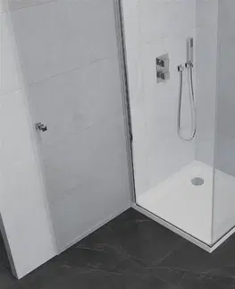Vane MEXEN/S - Pretoria otváracia sprchovací kút 70x70, sklo transparent, chrom + vanička 852-070-070-01-00-4010
