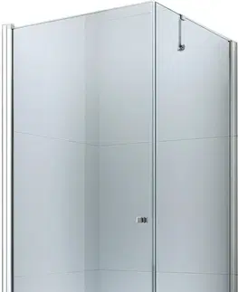 Vane MEXEN/S - Pretoria otváracia sprchovací kút 80x90, sklo transparent, chrom + vanička 852-080-090-01-00-4010