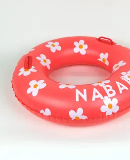 vodné športy Nafukovacie koleso s držadlami 92 cm ružové s potlačou
