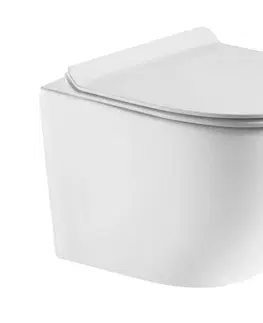 Záchody HOPA - Závesné WC ARCO RIMLESS sa SLIM sedadlom Soft-close OLKLT046E