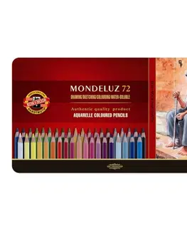 Hračky KOH-I-NOOR - Pastelky Mondeluz, akvarelové, sada 72 ks v plech. boxe