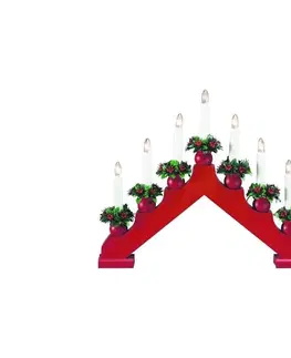 Vianočné dekorácie Markslöjd Markslöjd 8314,120 - Vianočný svietnik TOMAS 7xE10/3W/230V červený 