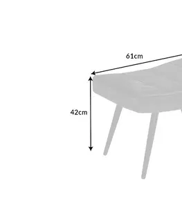 Dizajnové taburety LuxD Dizajnová podnožka Sweden sivo-béžová