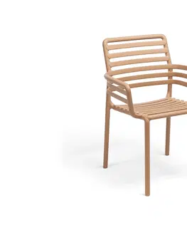 Stoličky Doga stolička s podrúčkami Cappuccino