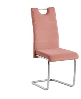 Jedálenské stoličky a kreslá Jedálenská stolička ABIRA NEW Tempo Kondela Ružová