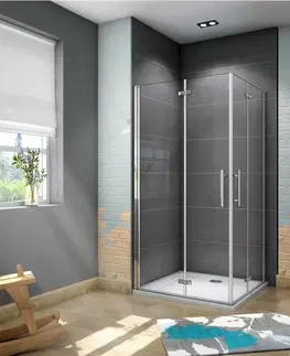 Sprchovacie kúty H K - Štvorcový sprchovací kút SOLO R111, 110x110 cm so zalamovacími dverami, rohový vstup SE-SOLOR111