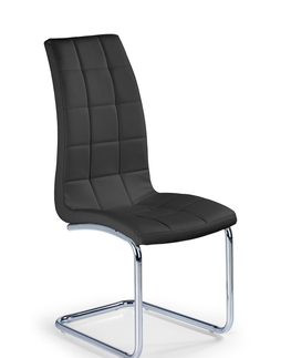Jedálenské stoličky HALMAR K147 jedálenská stolička čierna / chróm