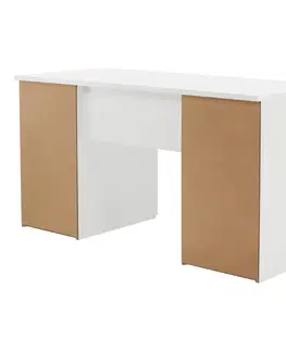 Písacie stoly Písací stôl, biela, EUSTACH