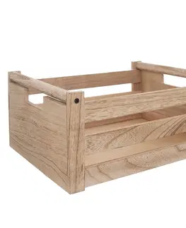 Úložné boxy Bednička drevo dekorácia A NATURAL 36x26x16 cm