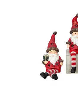 Vianočné dekorácie MAKRO - Santa s visiacimi nohami rôzne druhy