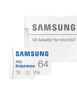 Pamäťové karty Samsung PRO Endurance Micro SDXC 64 GB , SD adaptér