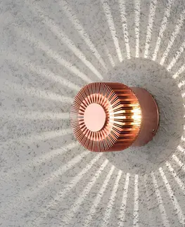 Vonkajšie nástenné svietidlá Konstsmide LED svietidlo Monza kruhové medené 9 cm