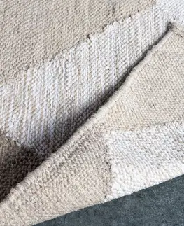 Koberce LuxD Dizajnový koberec Sadiya 230 x 160 cm béžovo-hnedý - bavlna