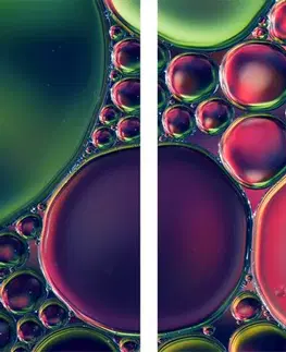 Abstraktné obrazy 5-dielny obraz abstraktné kvapky oleja