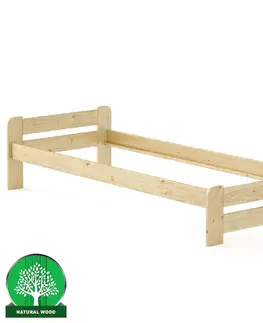 Drevené postele Posteľ borovica LK099–80x200 surová