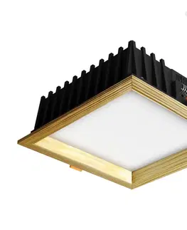 Svietidlá APLED APLED-LED Podhľadové SQUARE WOODLINE LED/12W/230V 4000K 17x17 cm borovica masív 