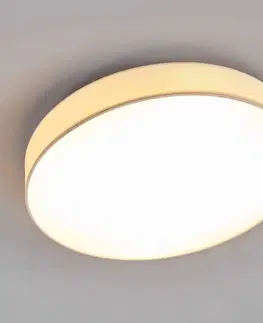 Stropné svietidlá Lindby Látkové stropné LED svietidlo Saira 50 cm biele