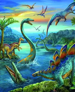 Hračky puzzle RAVENSBURGER - Fascinácia - dinosaury 3x49 dielikov