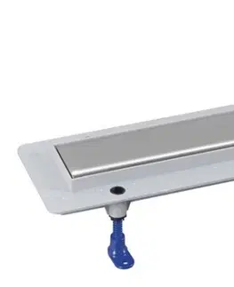 Sprchovacie kúty POLYSAN - FLISE podlahový žľab s roštom z nerezové oceli na dlaždice, L-810, DN50 73681