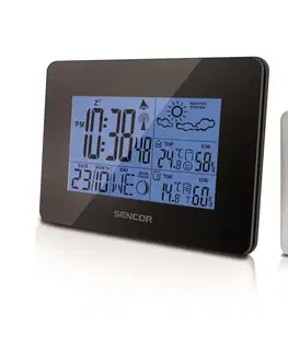 Predlžovacie káble Sencor Sencor - Meteostanica s LCD displejom a budíkom 3xAA čierna 