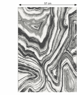 Koberce a koberčeky KONDELA Sinan koberec 57x90 cm biela / čierna / vzor