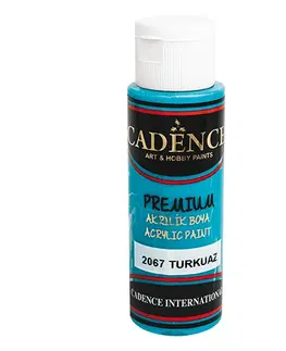 Hračky CADENCE - Akrylová farba Premium, tyrkysová, 70 ml
