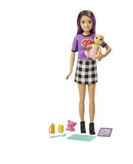 Hračky bábiky MATTEL - Barbie Pestúnka + Bábätko/Doplnky, Mix Produktov