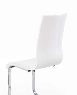 Jedálenské stoličky HALMAR K104 jedálenská stolička biela / biely lesk