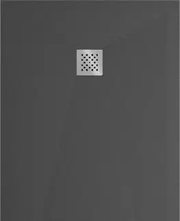 Vane MEXEN - Stone+ sprchová vanička obdĺžniková 160x100, antracit 44711016