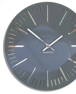 Hodiny Nástenné akrylové hodiny Trim Flex z112-1a0-x, 30 cm, sivé