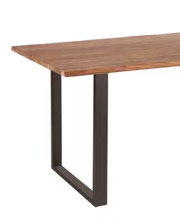Jedálenské stoly Jedálenský stôl ATHAMÁS divoká akácia Dekorhome 140x90x77 cm
