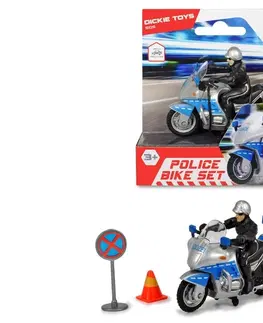 Hračky - autíčka DICKIE - Policajná Motorka 10 Cm, Príslušenstvo