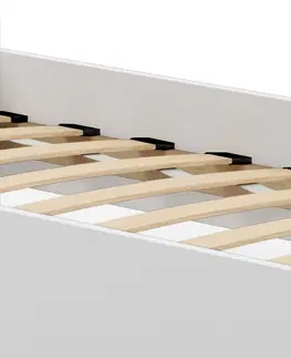 Postele NABBI Cami detská posteľ s matracom a úložným priestorom 80x160 cm biela