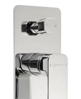Kúpeľňové batérie SAPHO - SPY podomietková sprchová batéria, 2 výstupy, otočný prepínač, chróm PY43