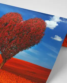 Samolepiace tapety Samolepiaca tapeta nádherný strom v tvare srdca