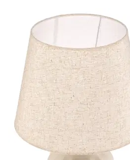 Stolové lampy ONLI Stolná lampa Vortice z keramiky, biela