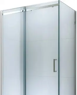 Vane MEXEN/S - Omega sprchovací kút posuvný 110x100, sklo transparent, chrom + vanička 825-110-100-01-00-4010