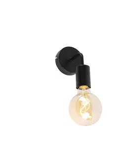 Nastenne lampy Moderné nástenné svietidlo čierne 15,5 cm - Facile