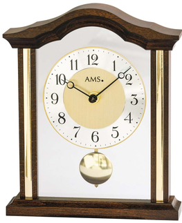 NÁSTENNÉ HODINY AMS Luxusné drevené stolové hodiny 1174/1 AMS 23cm