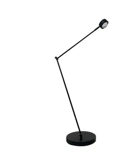Stojacie lampy Lindby Stojacia lampa Jyla, čierna, nastaviteľná, GX53, 2700K
