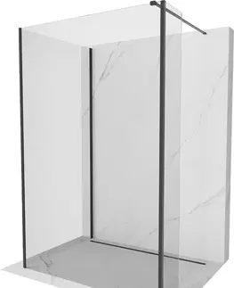 Sprchové dvere MEXEN/S - Kyoto Sprchová zástena WALK-IN 120 x 85 x 40 cm, transparent, čierna 800-120-085-221-70-00-040